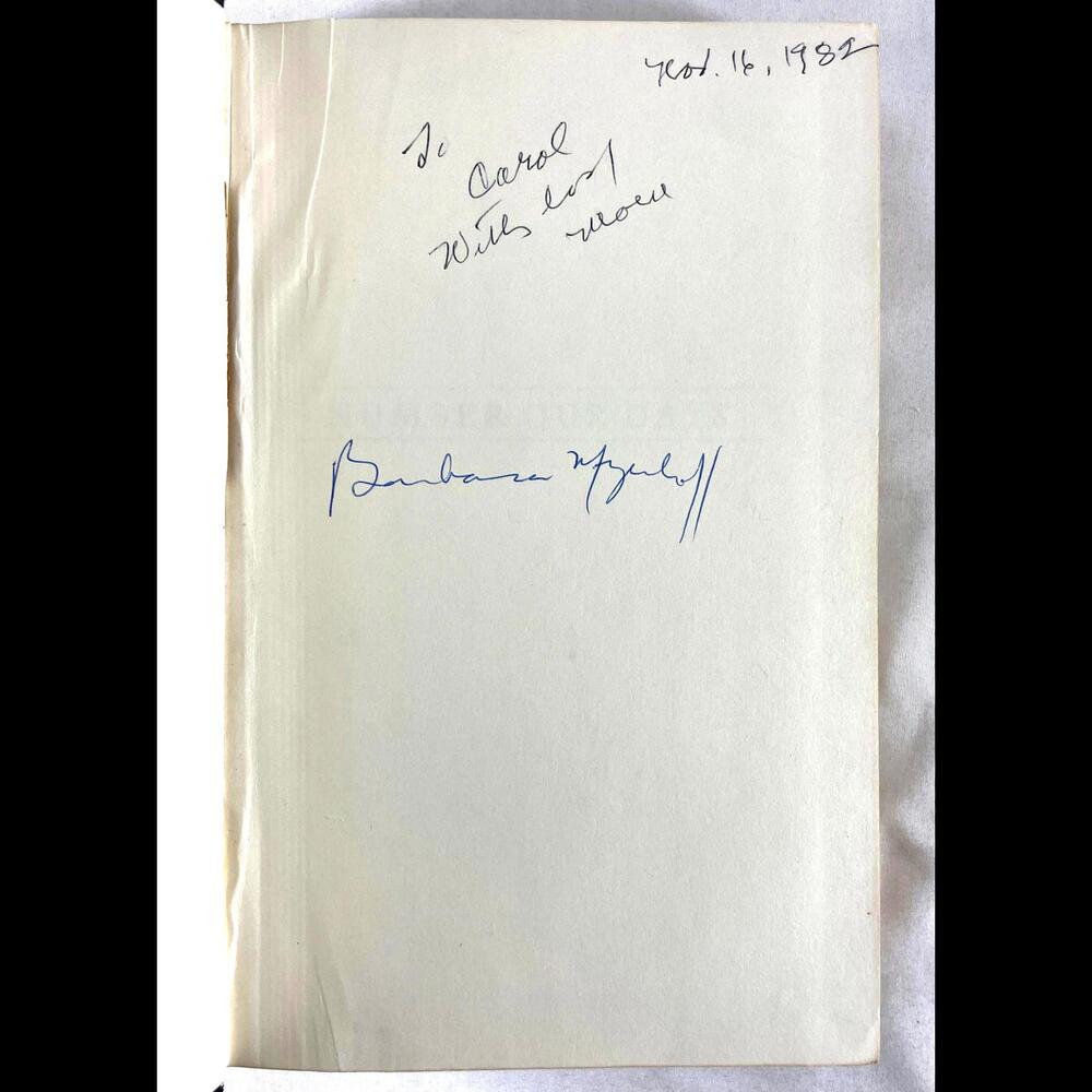---AUTOGRAPHED BOOK: Number Our Days--- (Signed by Barbara Myerhoff)